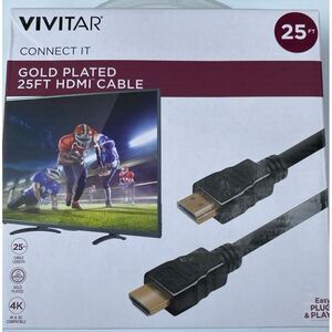 Vivitar 25ft Connect it Gold‎ plated HDMI CABLE